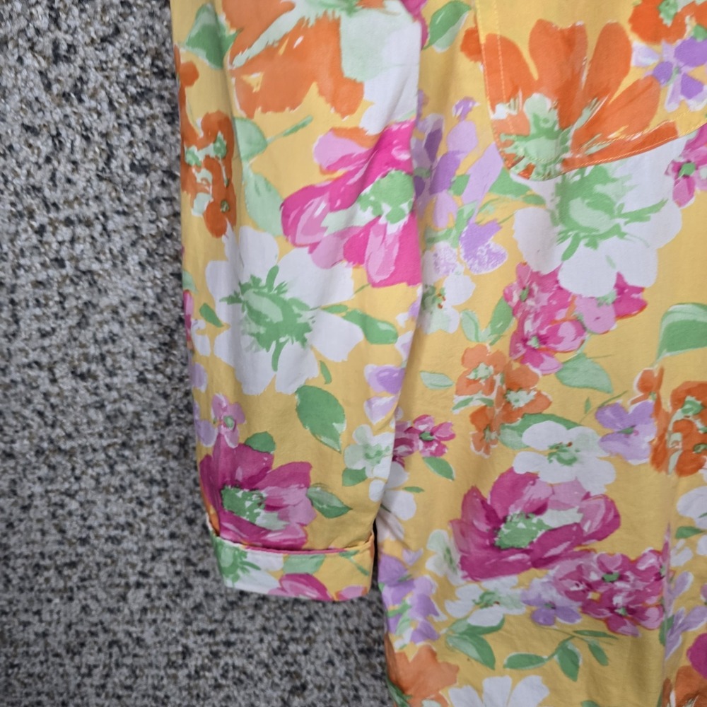 Chaps Top Womens Small Multicolored Button Up Floral Print Blouse‎ Cotton Ladies - Picture 2 of 7